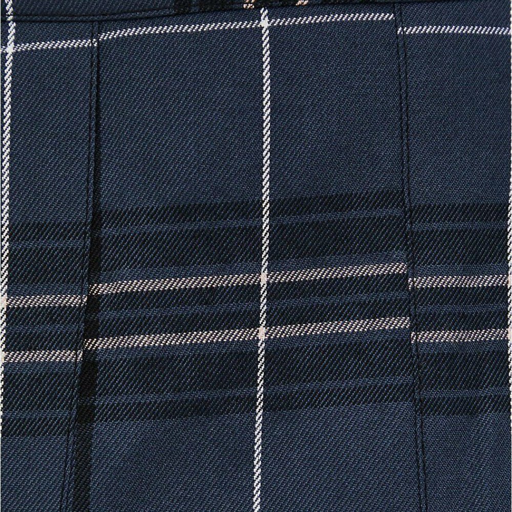 Torrid Navy Plaid Twill Pleated Mini Skirt Stretch Grunge Plus Size 2 2X H12881 - Picture 7 of 11